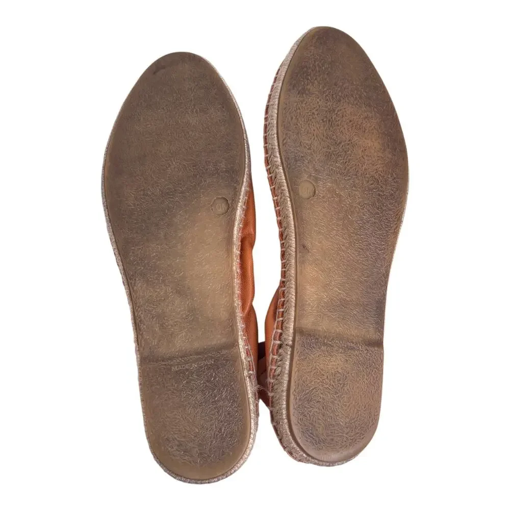 Vince. the Rae Lambskin Leather Espadrille Elasticized Topline in Tan W's Sz. 10